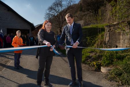 Odprtje novoasfaltiranega dela ceste Špitalič – Okrog (14)